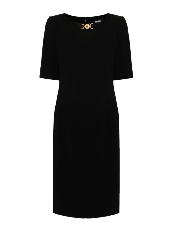 Versace Robe Au Genou - Noir