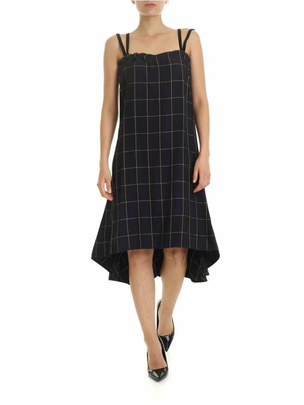 McQ Alexander Mcqueen Robe Au Genou - Bleu