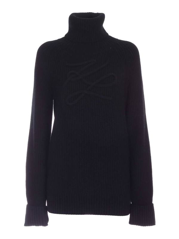 Karl Lagerfeld Pull Col Roulé - Kl Soutache