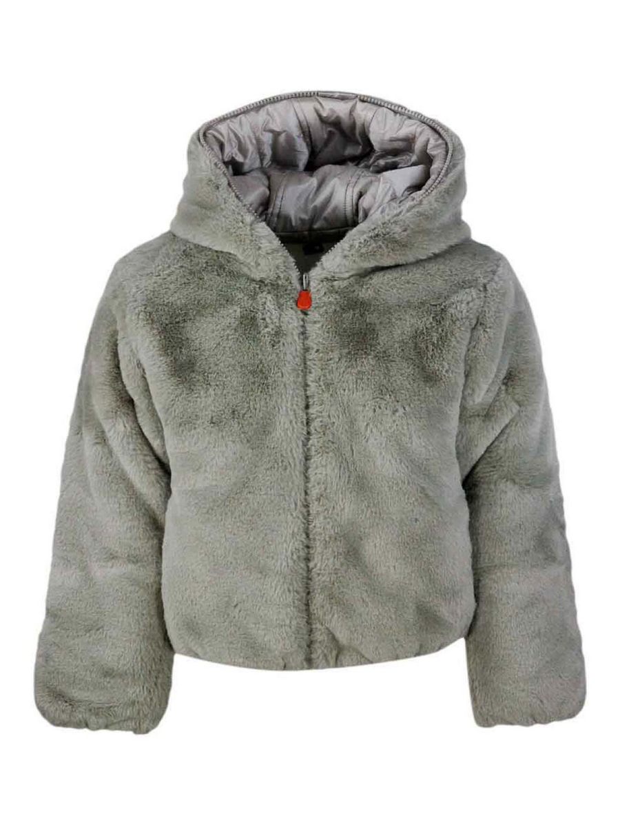Save the Duck Manteau Court - Gris