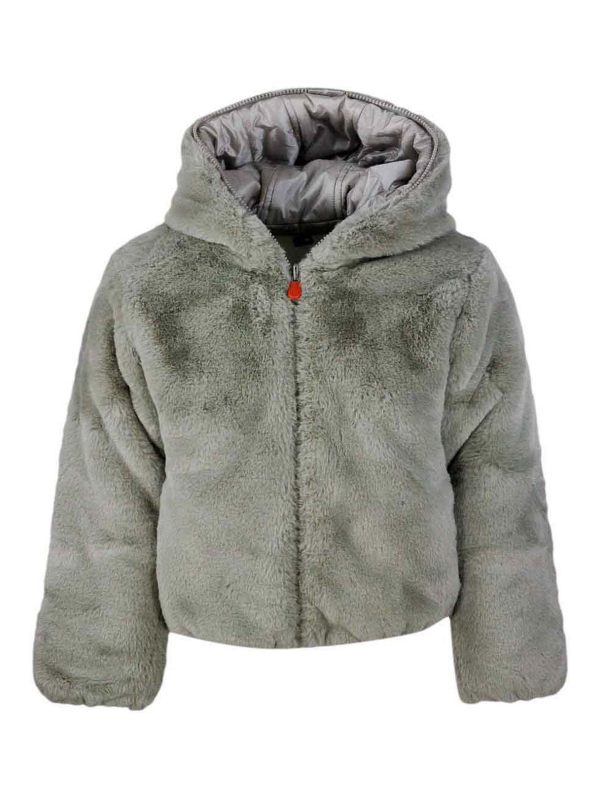 Save the Duck Manteau Court - Gris