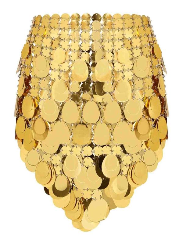 Paco Rabanne Jupe Midi - Or