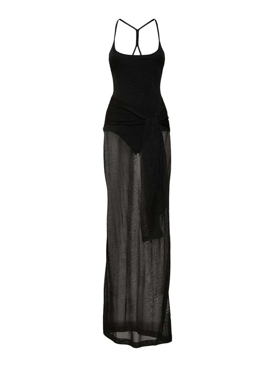 Jacquemus Robe Au Genou - Noir