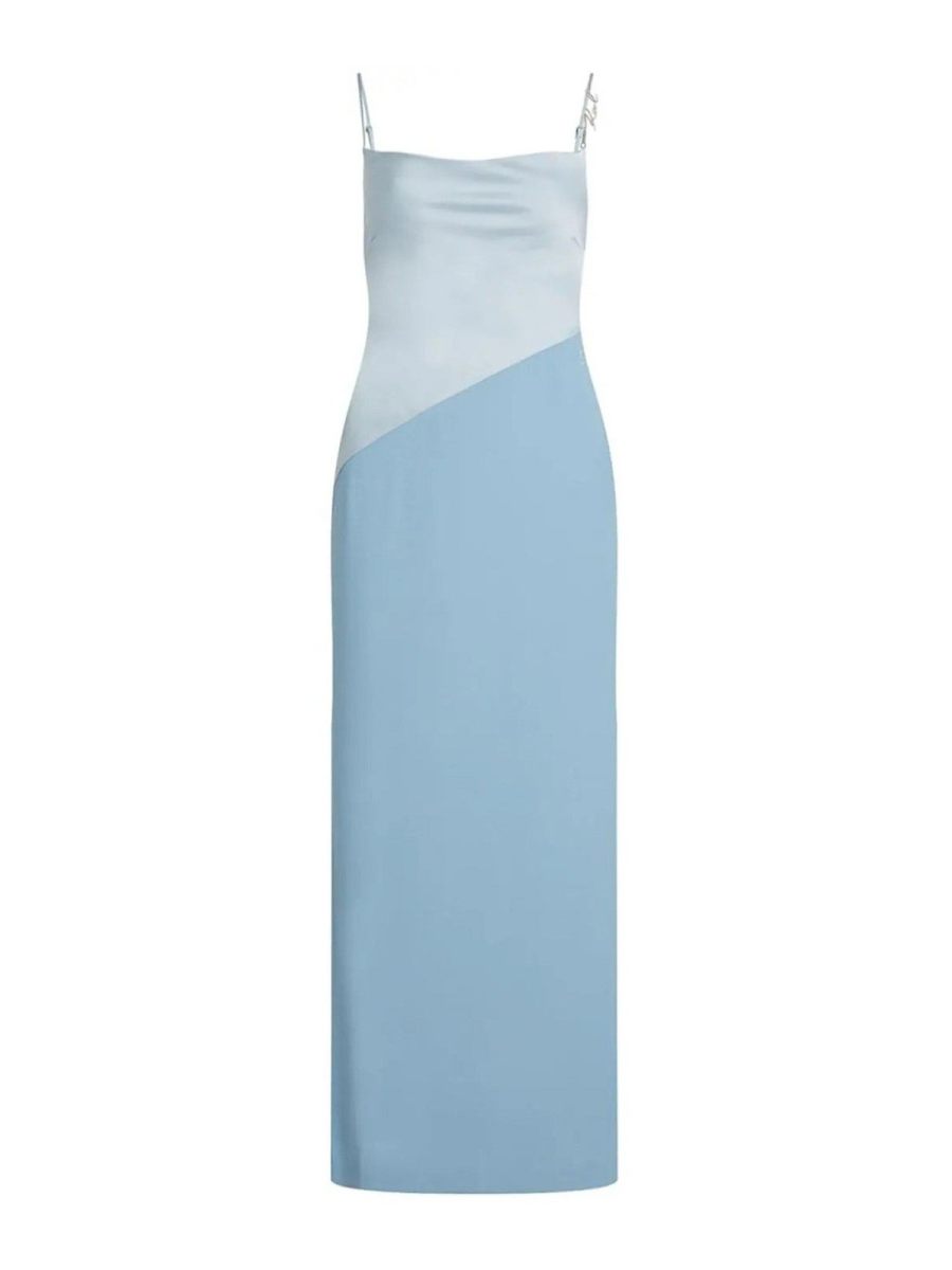 Karl Lagerfeld Robe Au Genou - Bleu Clair