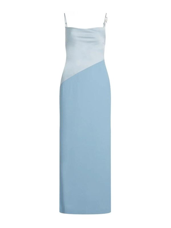 Karl Lagerfeld Robe Au Genou - Bleu Clair