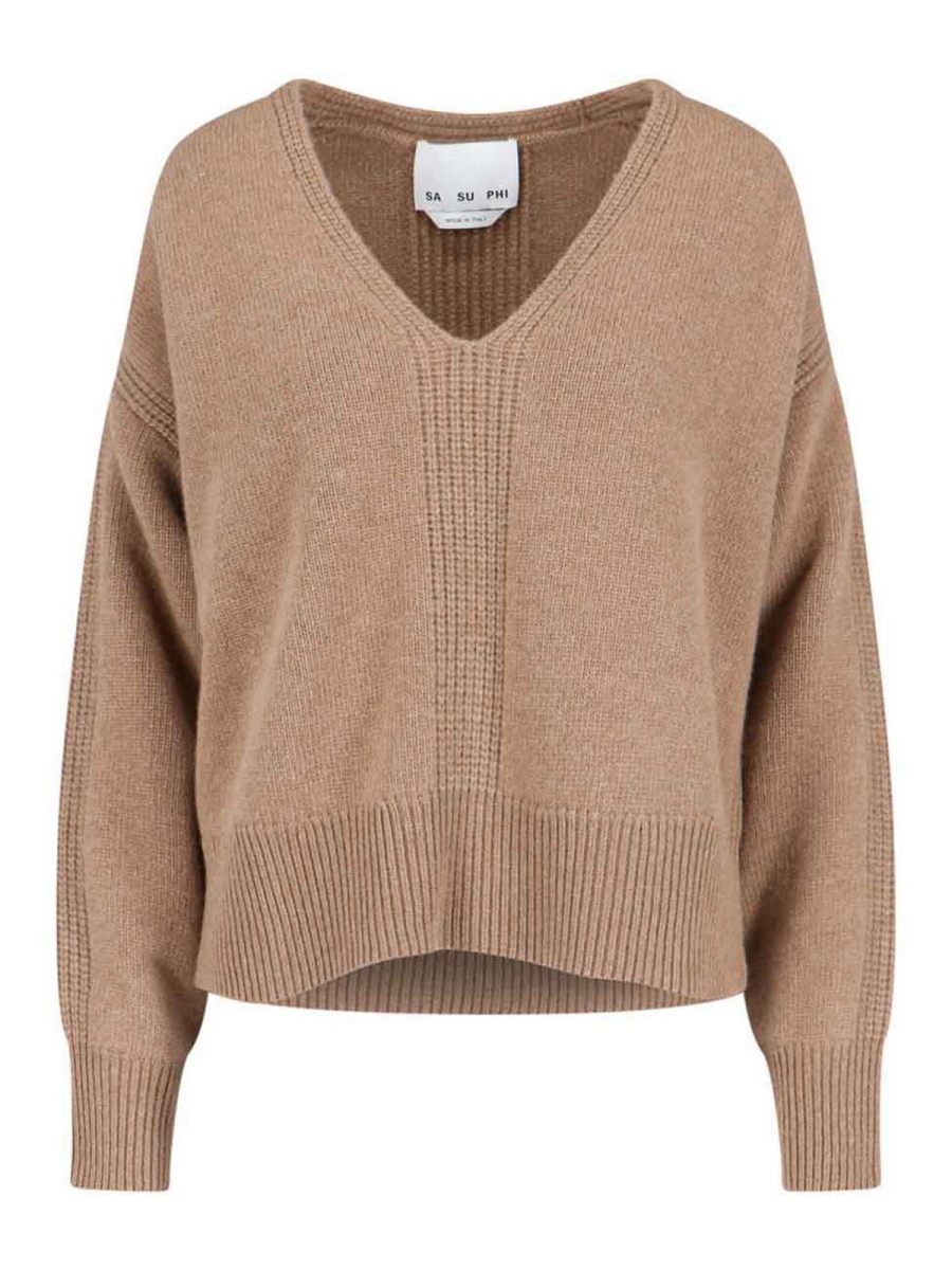 Sa Su Phi Pull Col Bateau - Marron