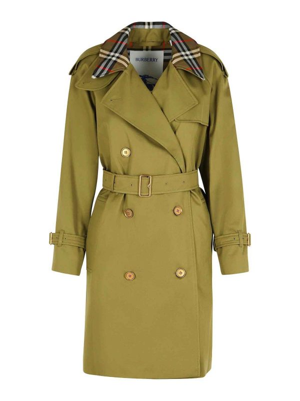 Burberry Manteau Court - Vert