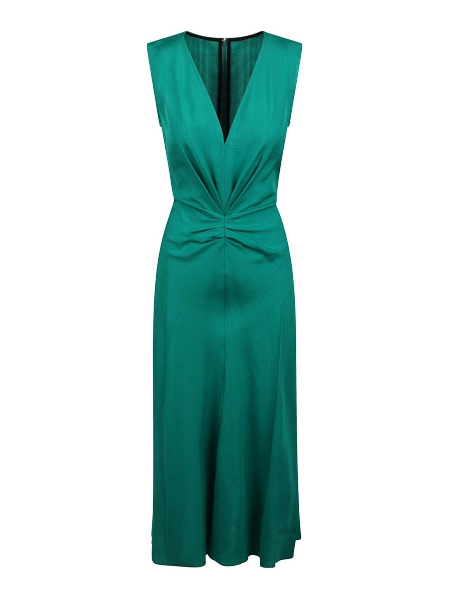 Victoria Beckham Robe Au Genou - Vert