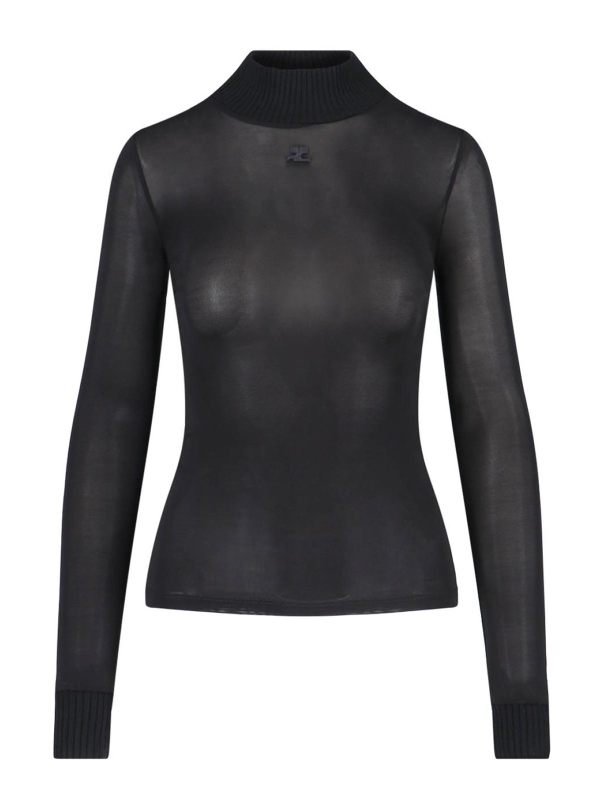 Courreges Pull Col Rond - Noir