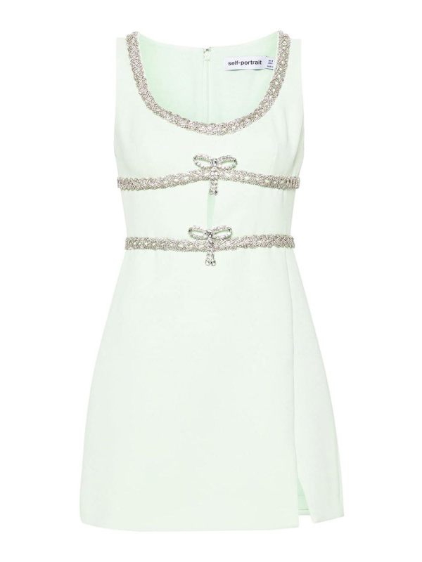 Self Portrait Robe Courte - Vert