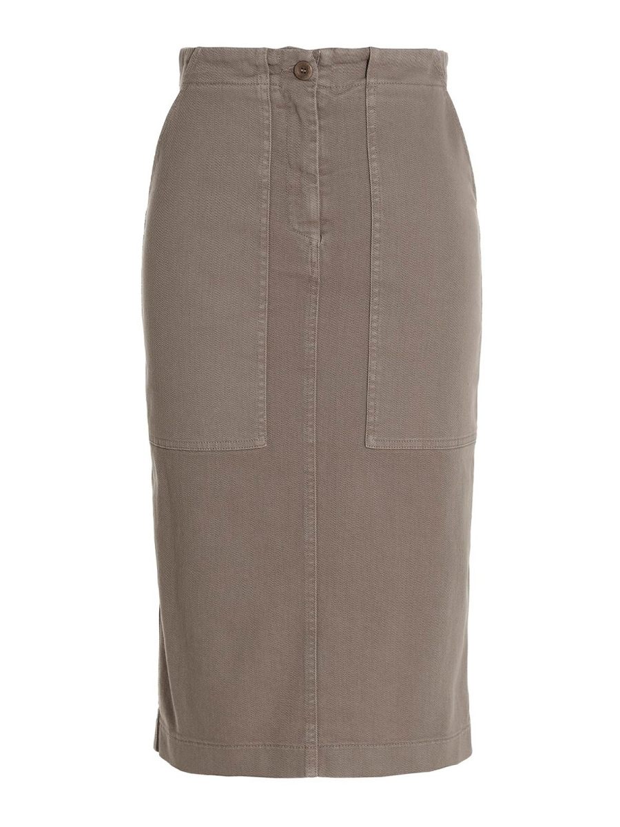 Nude Jupe Midi - Gris
