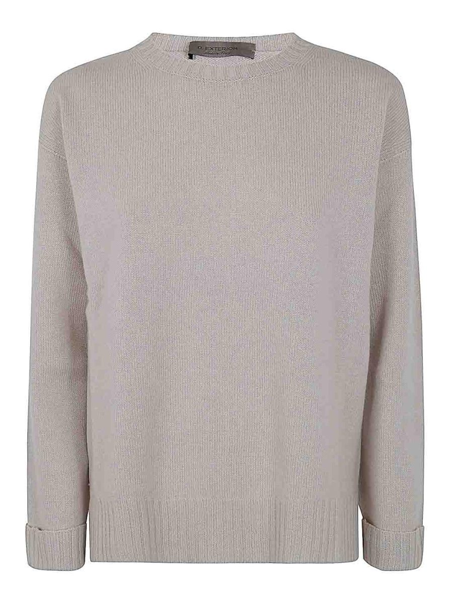 D. Exterior Pull Col Rond - Bleu