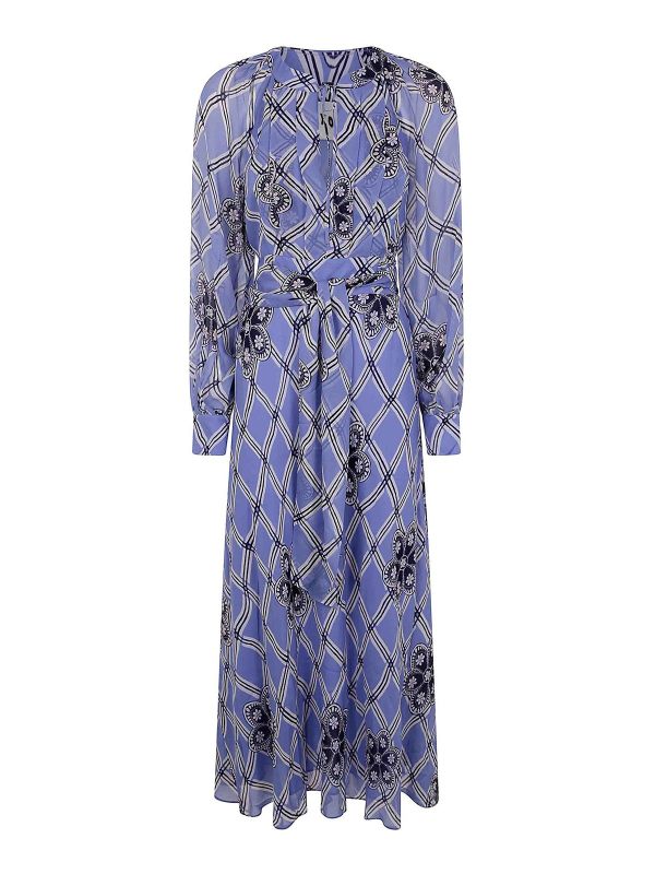 Rixo Robe Au Genou - Bleu