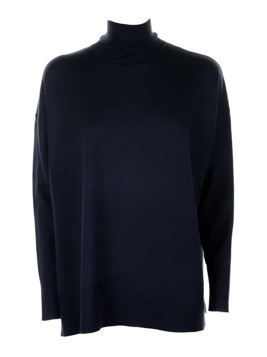 Kaos Pull Col Roulé - Bleu