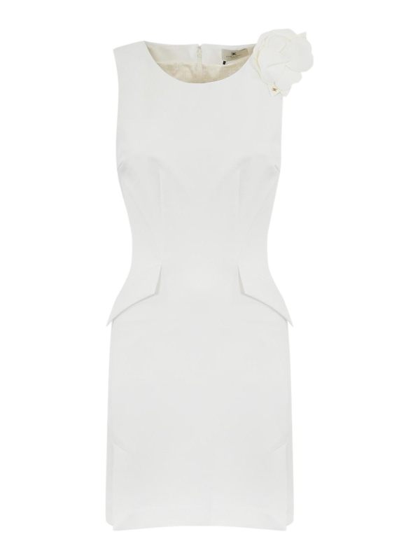 Elisabetta Franchi Robe Au Genou - Blanc