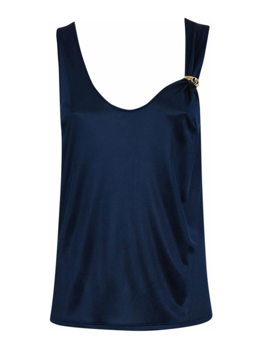 Elisabetta Franchi Top - Bleu