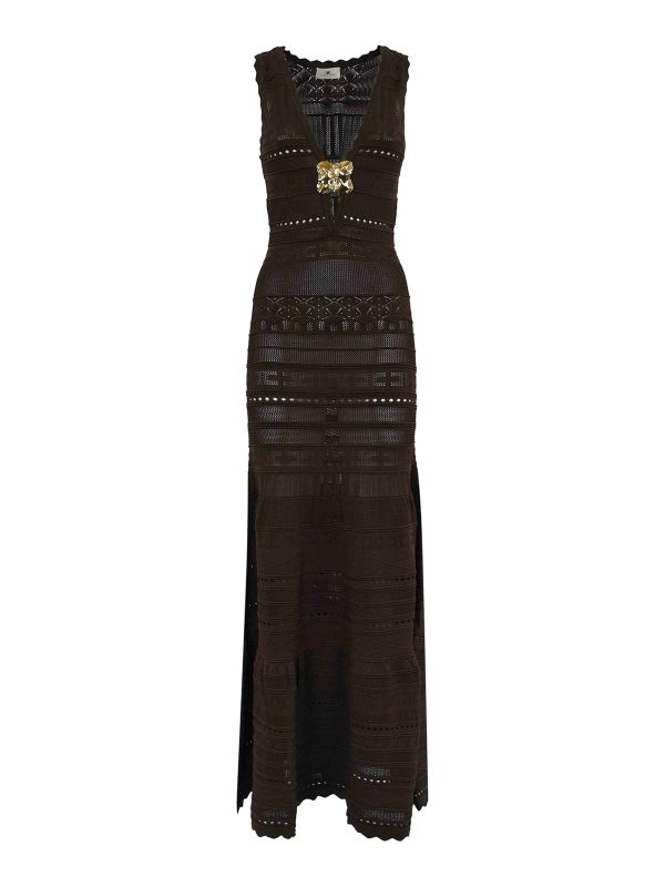 Elisabetta Franchi Maxi Robe - Marron