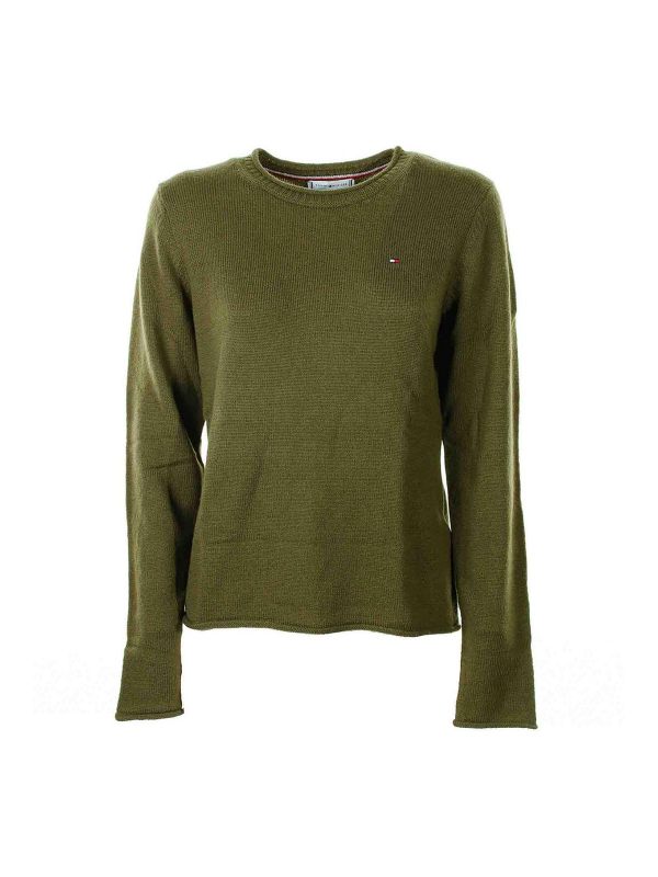 Tommy Hilfiger Pull Col Rond - Vert