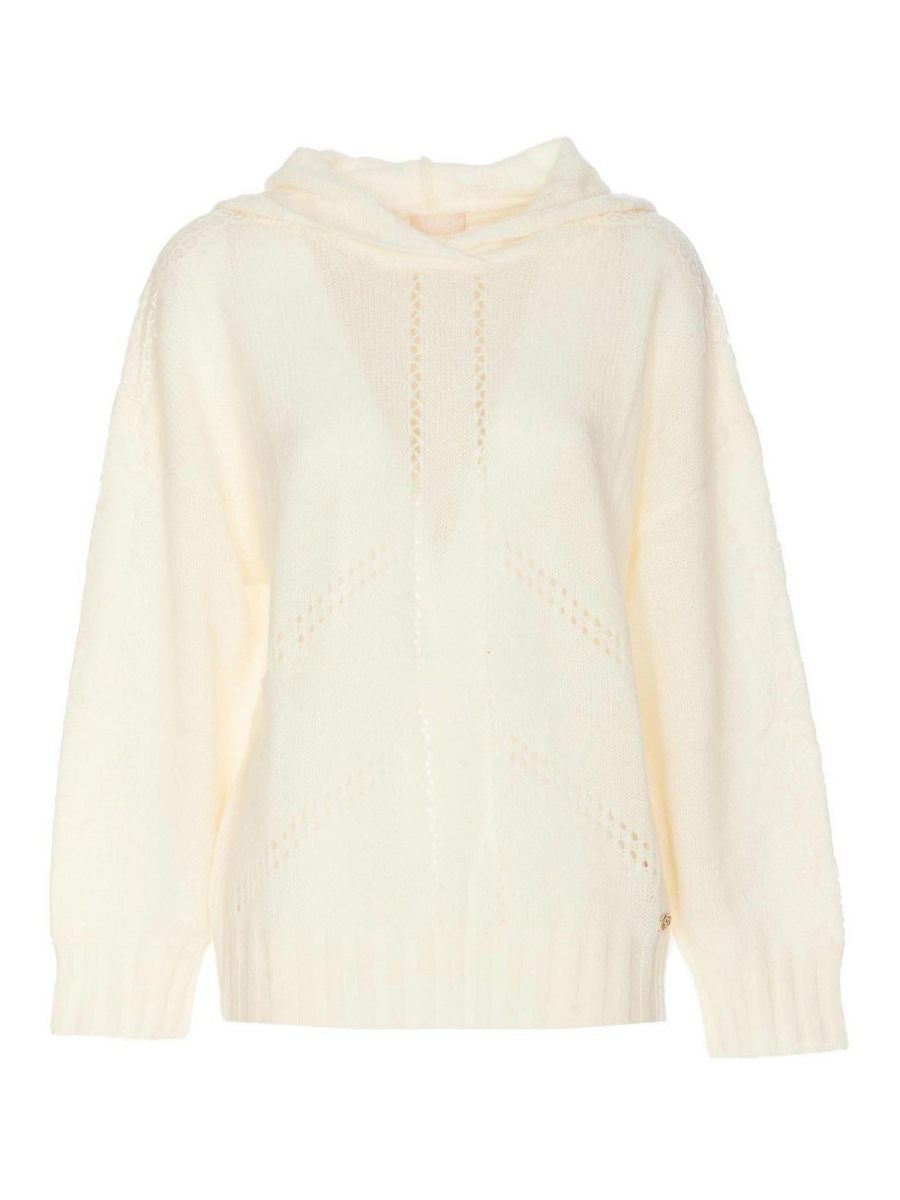 Liu Jo Pull Col Rond - Blanc