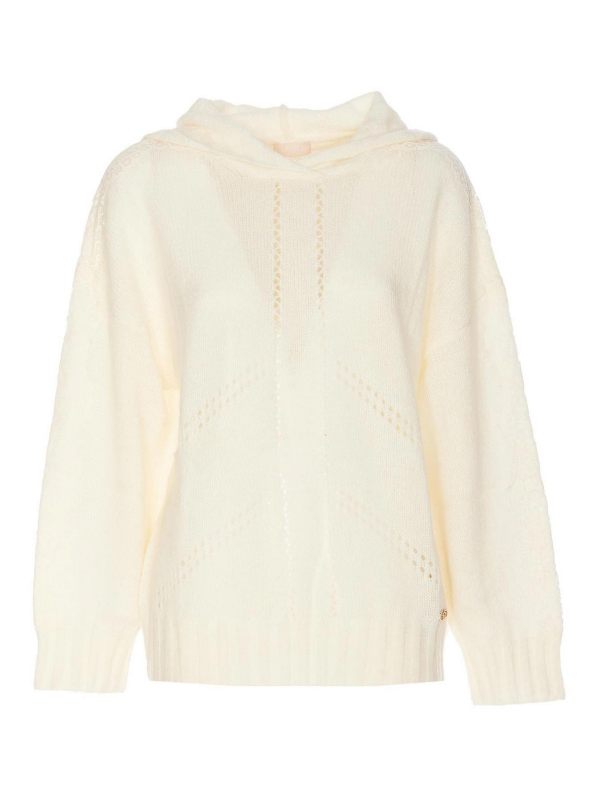 Liu Jo Pull Col Rond - Blanc