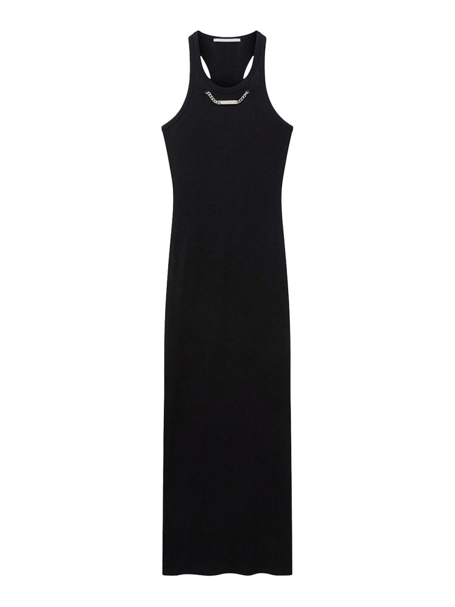 Stella Mccartney Robe Au Genou - Noir