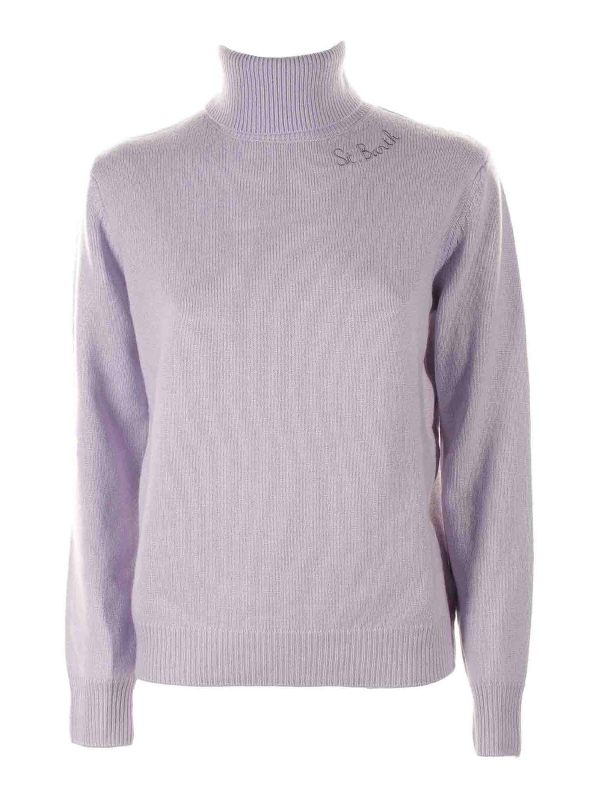 Mc2 Saint Barth Pull Col Roulé - Violet