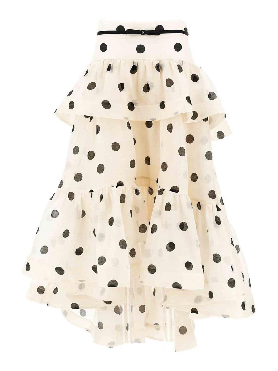 Zimmermann Jupe Midi - Blanc