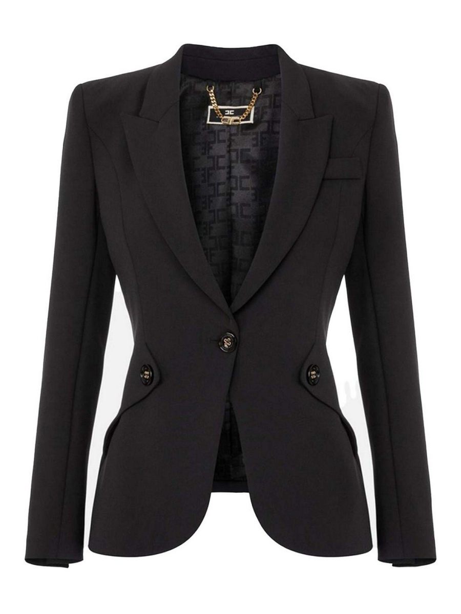 Elisabetta Franchi Veste Casual - Noir