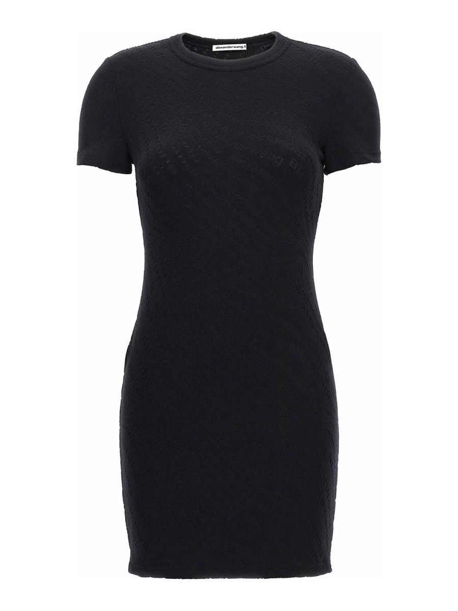 T By Alexander Wang Robe Au Genou - Noir