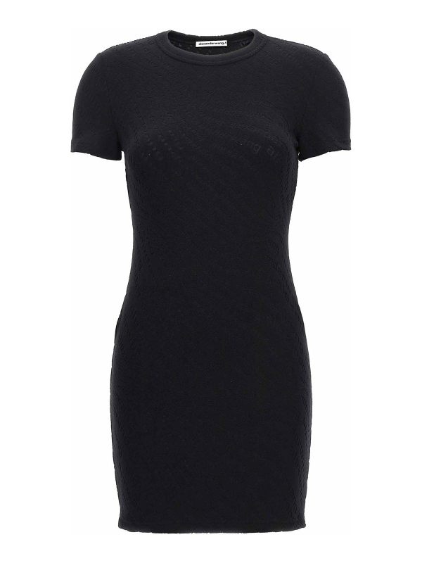 T By Alexander Wang Robe Au Genou - Noir