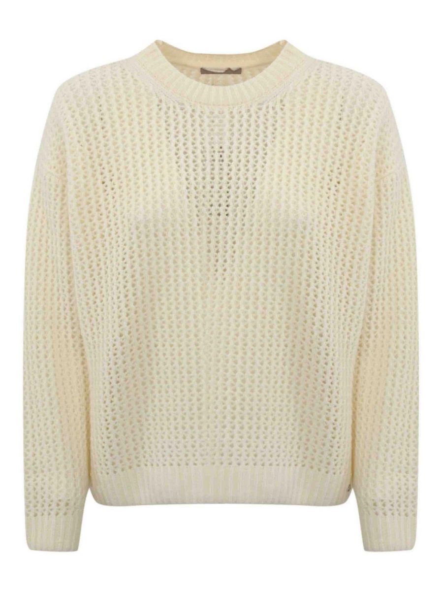 Herno Pull Col Rond - Blanc