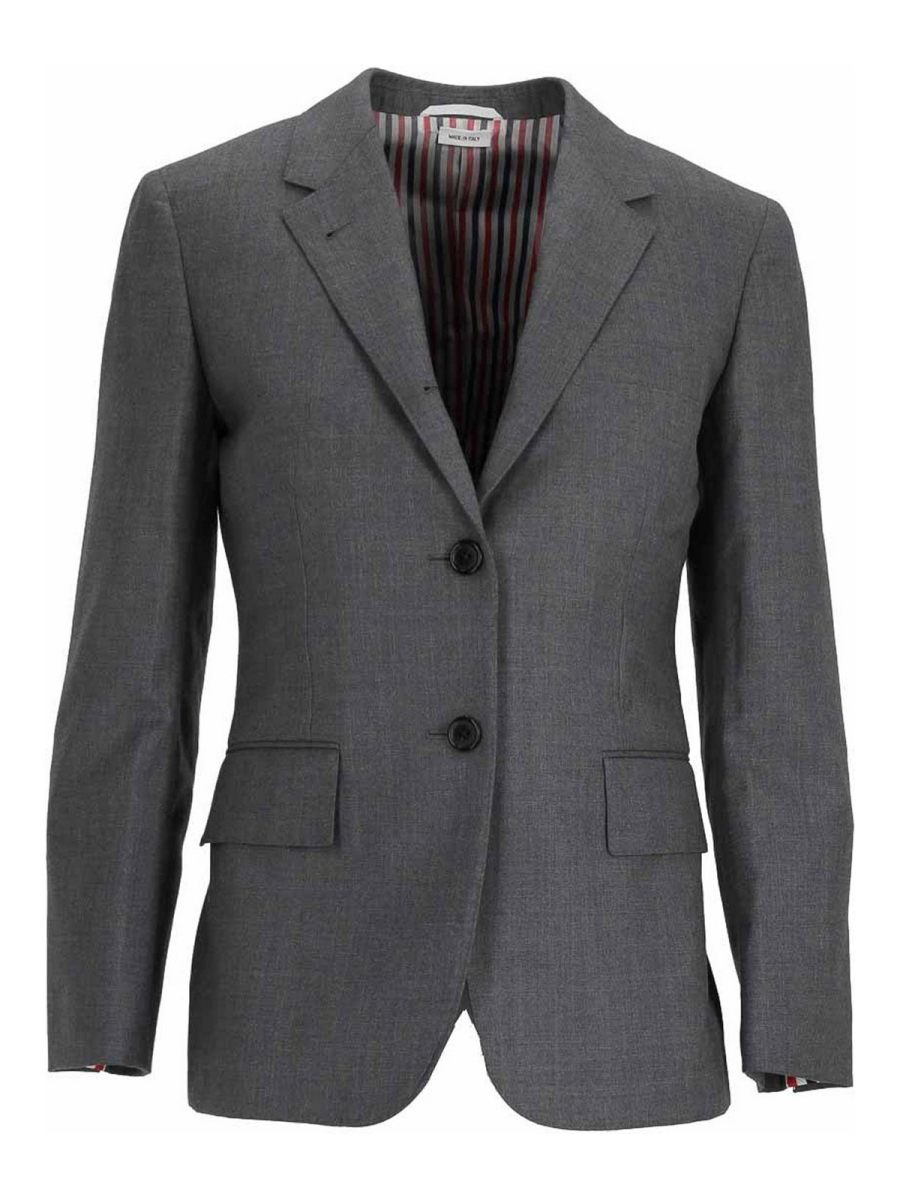 Thom Browne Manteau Court - Gris