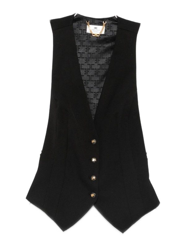 Elisabetta Franchi Gilet - Noir