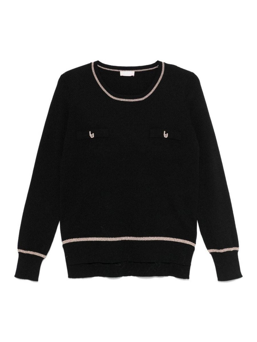 Liu Jo Pull Col Rond - Noir
