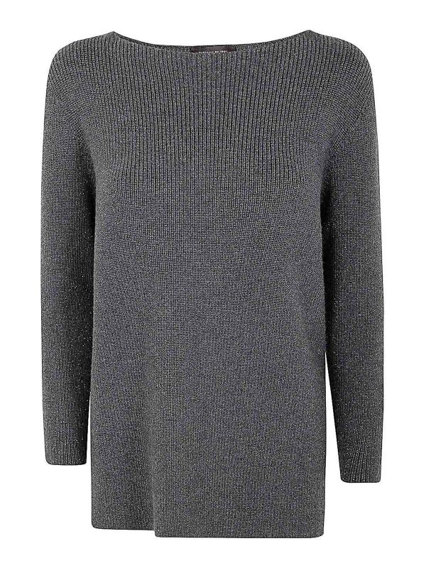 Fabiana Filippi Pull Col Rond - Gris