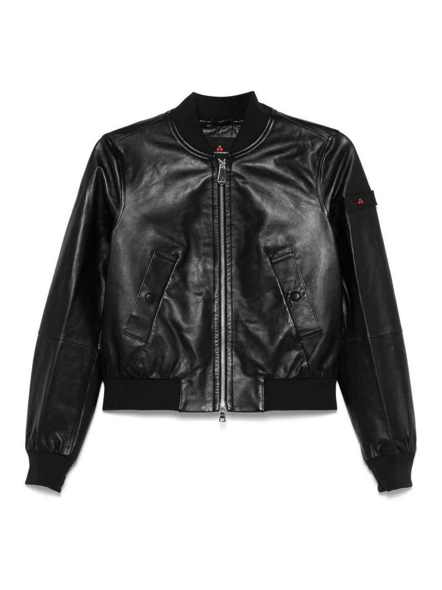 Peuterey Blouson En Cuir - Noir