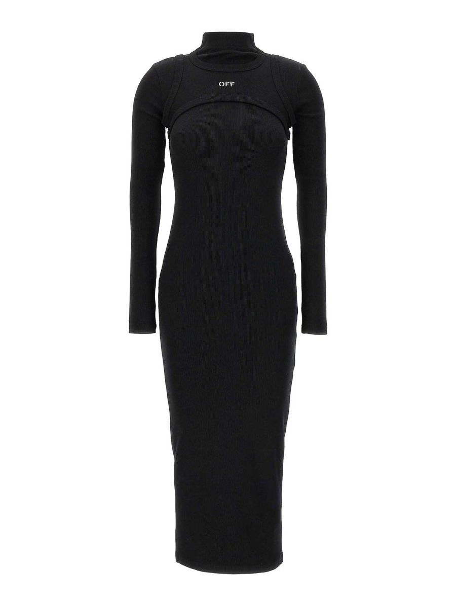 Off-White Maxi Robe - Noir