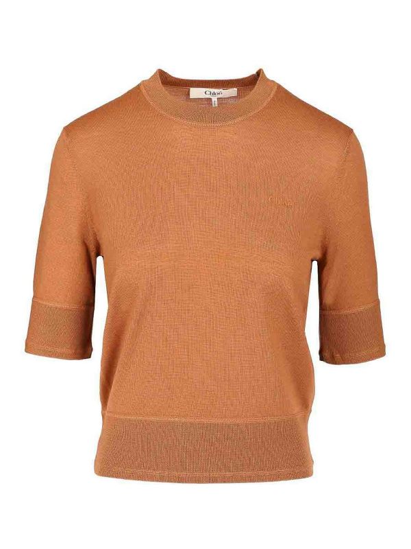 Chloe' Pull Col Rond - Marron