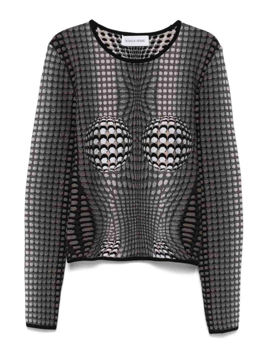 Marine Serre Top - Gris