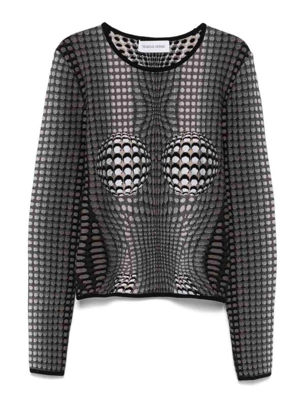 Marine Serre Top - Gris