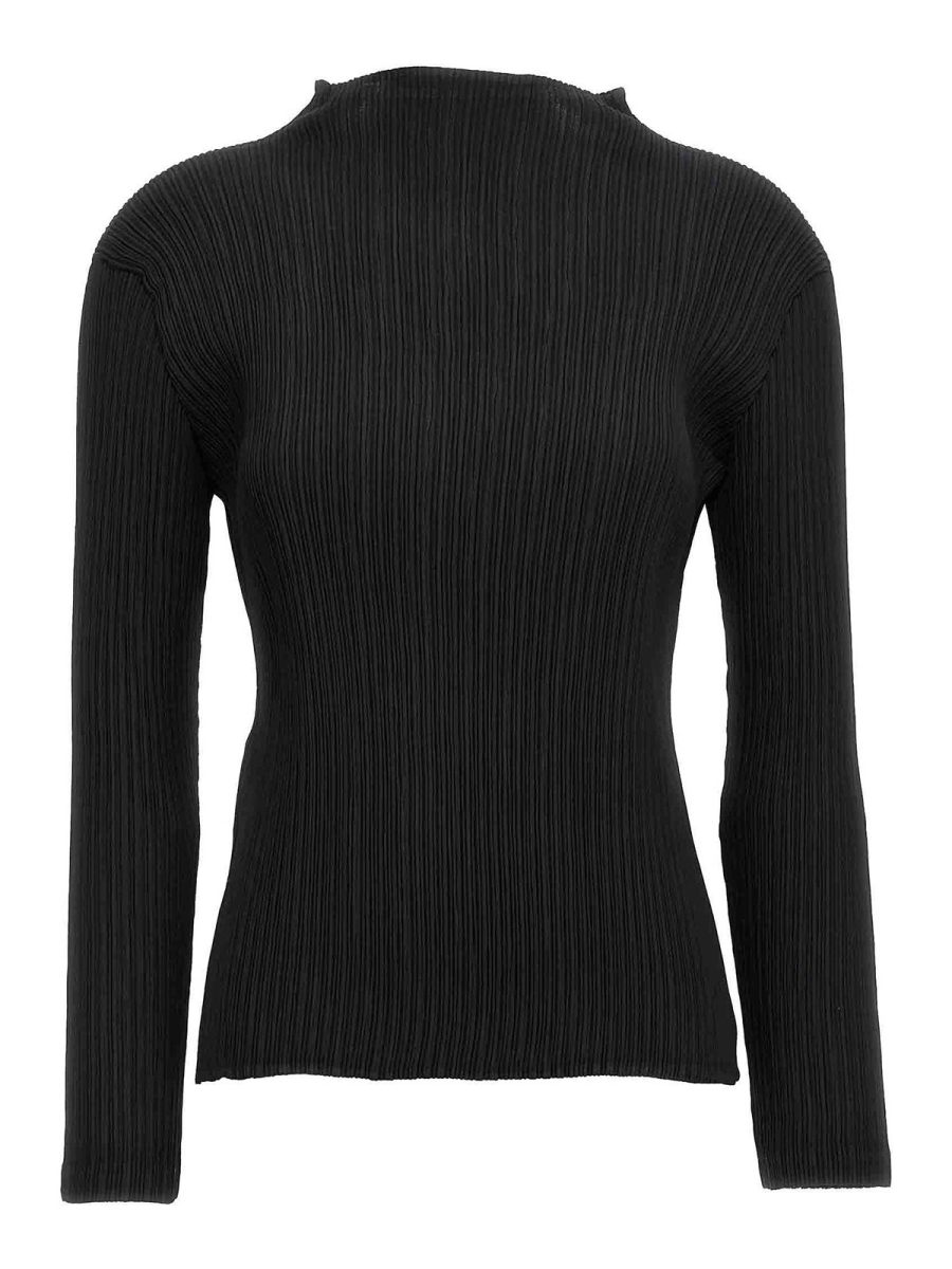 Pleats Please Issey Miyake Top - Noir