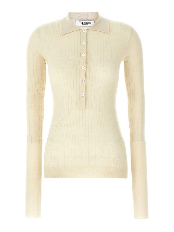 The Attico Cardigan - Blanc