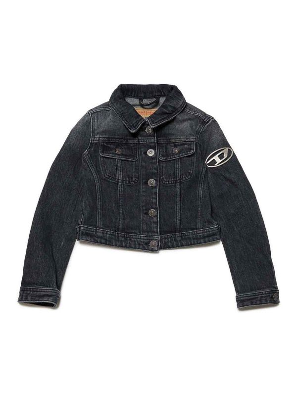 Diesel Veste En Jean - Noir