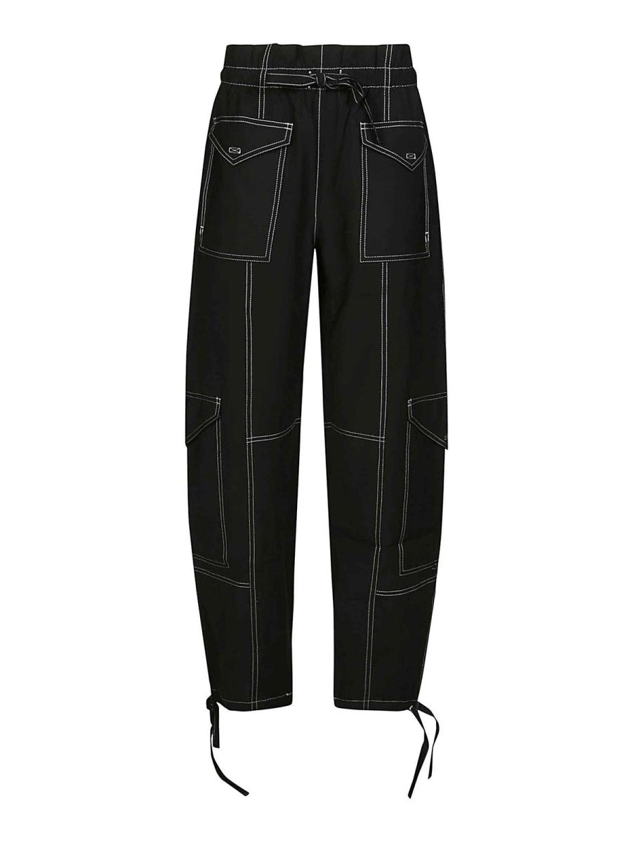 Ganni Pantalons Décontractés - Noir