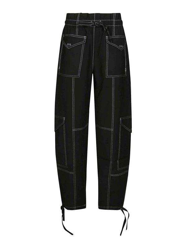 Ganni Pantalons Décontractés - Noir