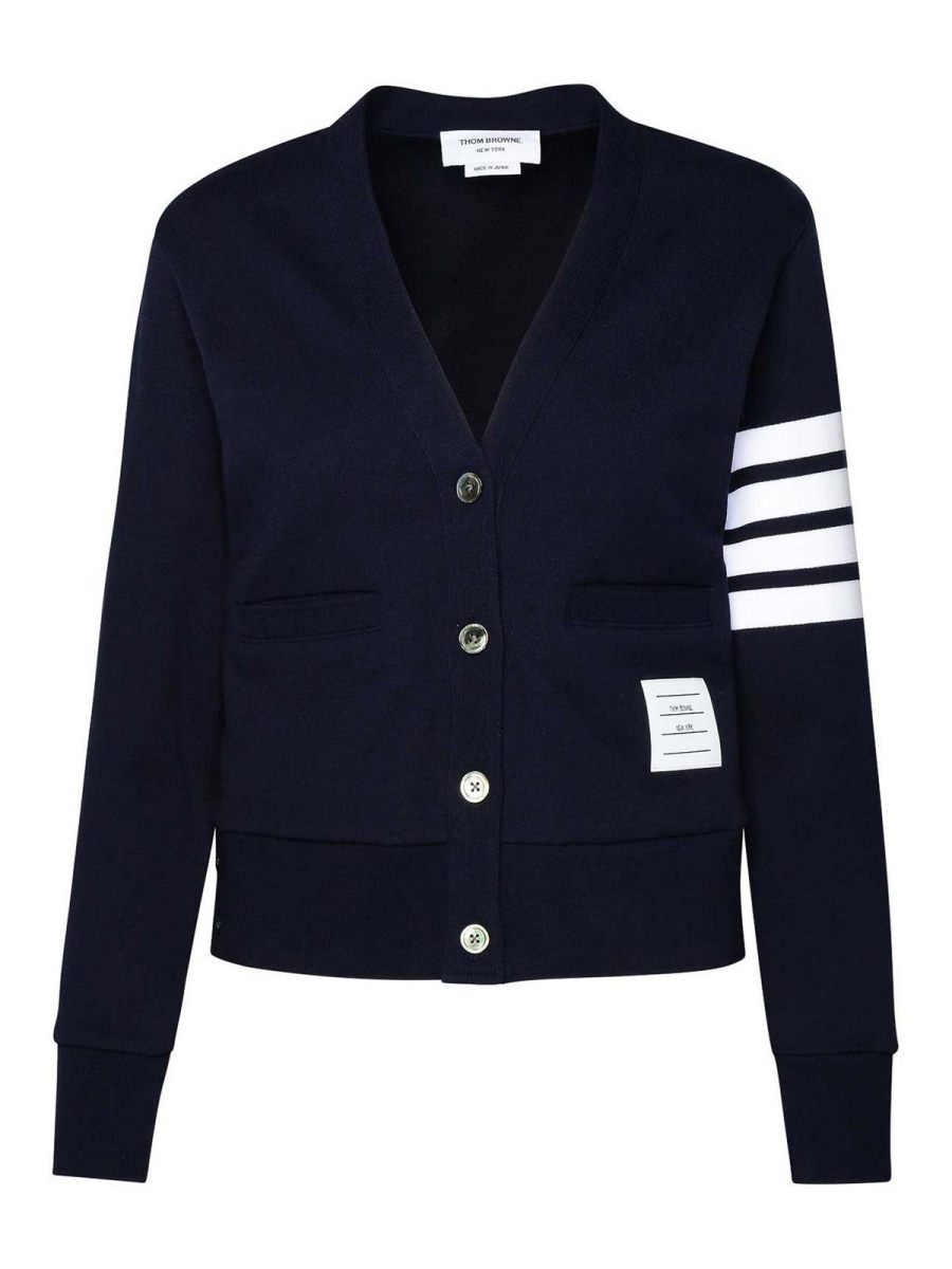 Thom Browne Cardigan - Bleu Foncé