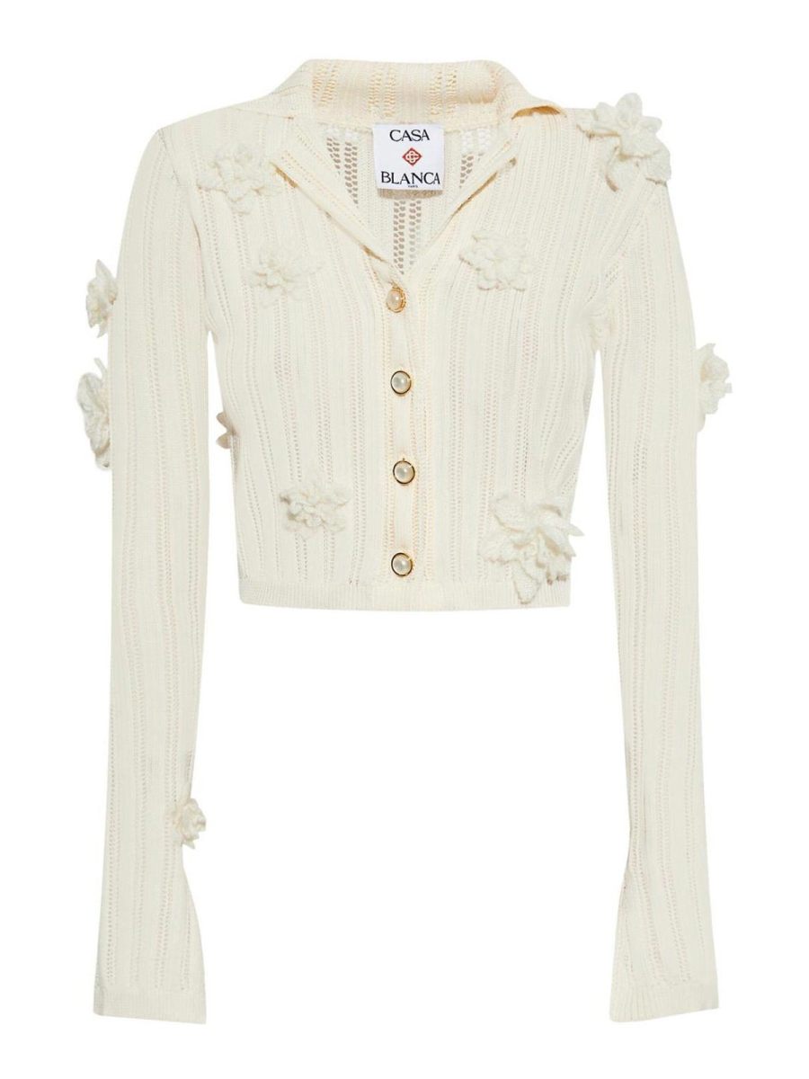 Casablanca Cardigan - Blanc