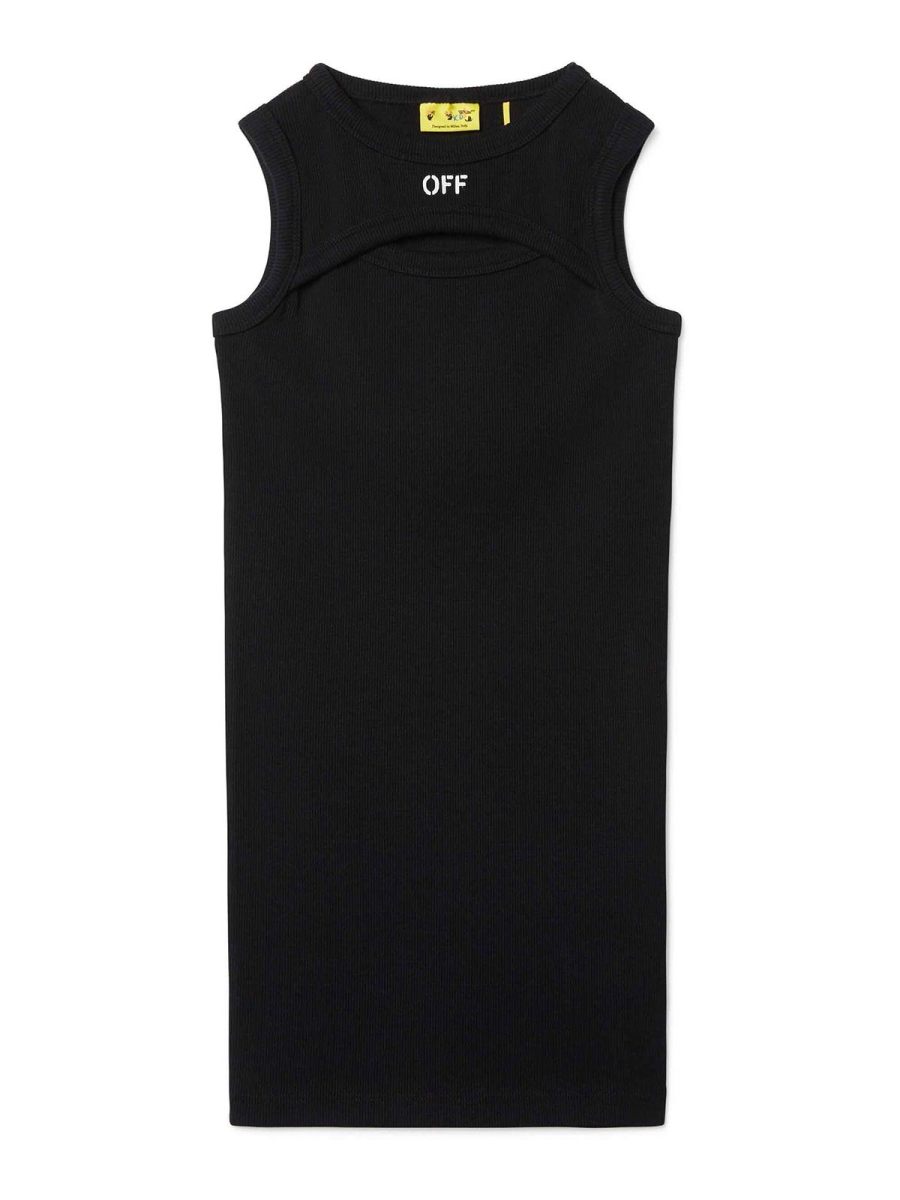 Off-White Robe Au Genou - Noir