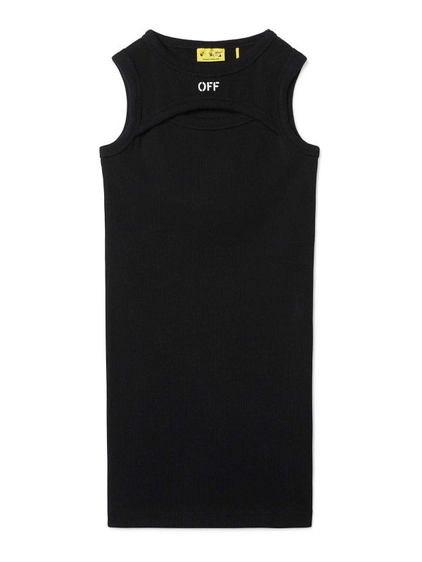 Off-White Robe Au Genou - Noir