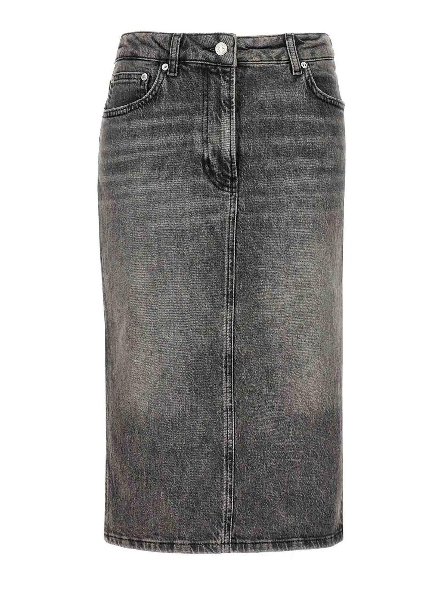 Moschino Jeans Jupe Midi - Gris